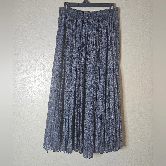 VTG CHICO'S 2000s, Vine Drifter A-Line stretch Maxi Skirt Size 1 US  M - Picture 3 of 6